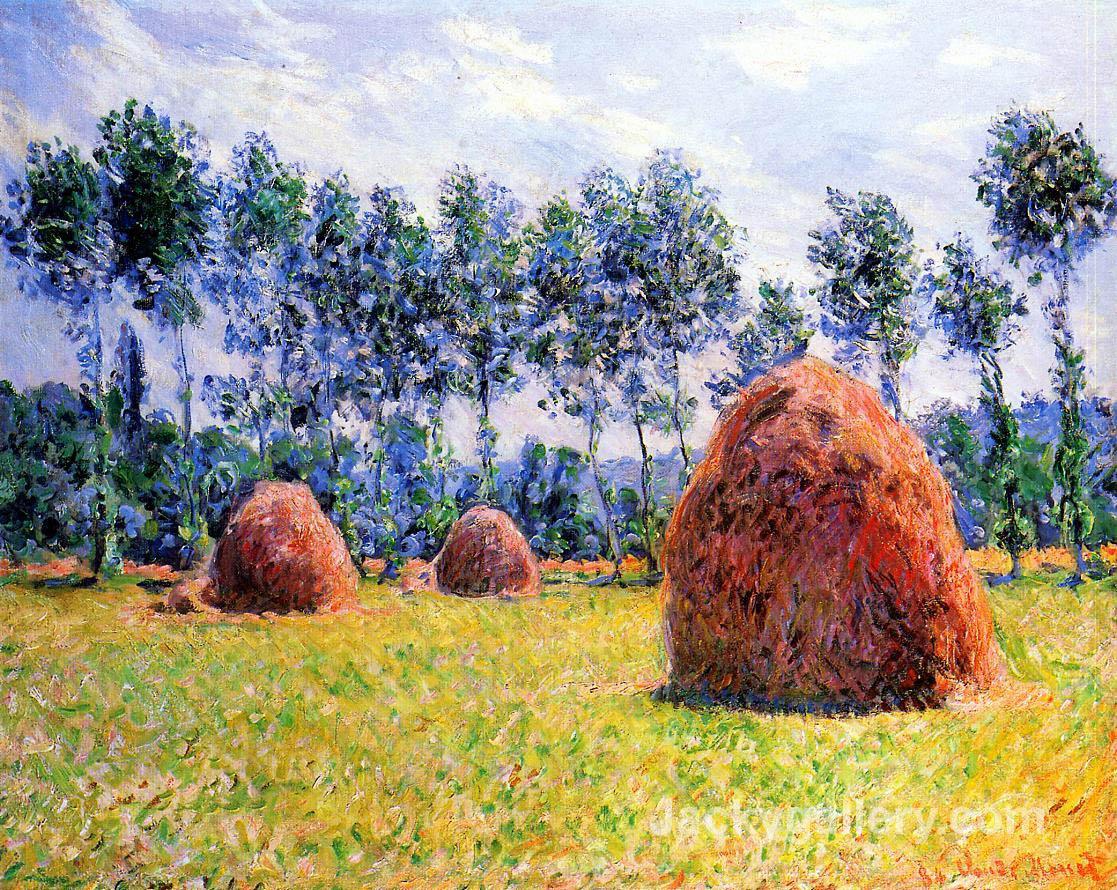 Haystacks at Giverny by Claude Monet paintings reproduction